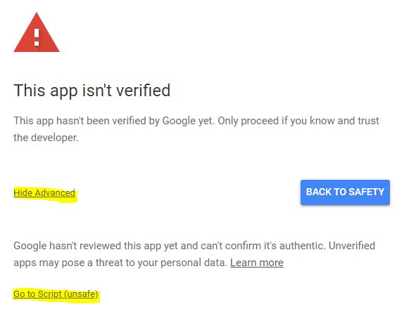 Google Sheets Verify App