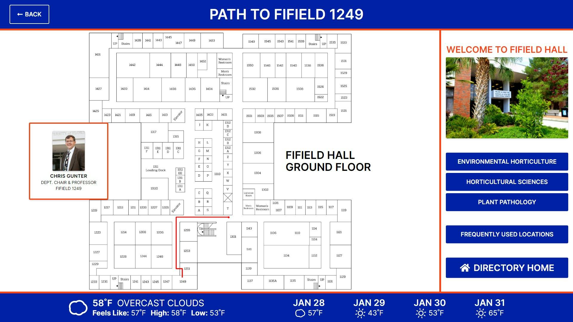 Fifield Hall Directory Path